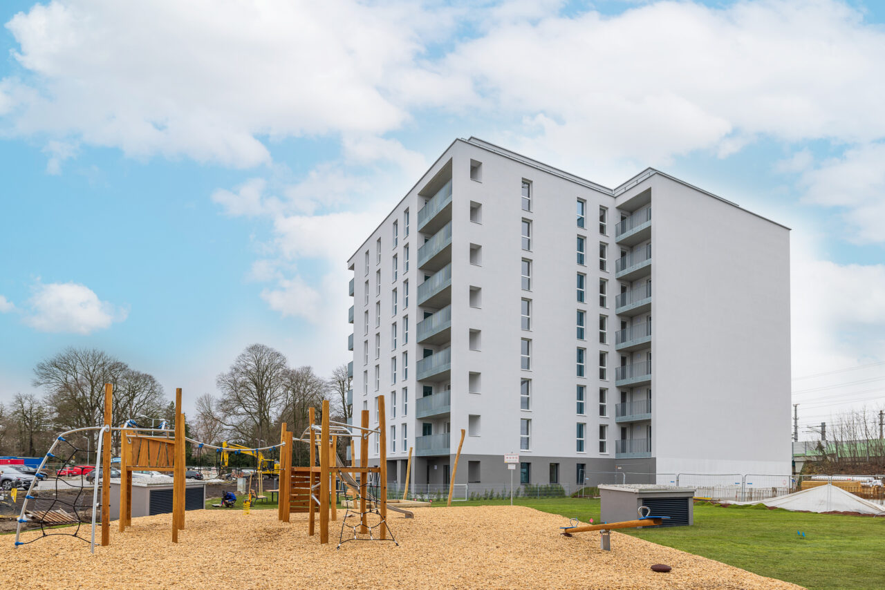 Fertigstellung der Wohngebäude „Stadthaus zum Fluss“ und „Am Park“ des NID-Projekts „Quartier Mitte“, St. Pölten